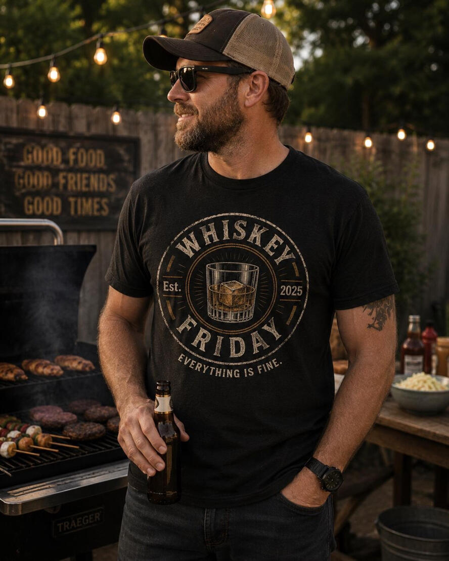 Whiskey Friday Distressed Logo