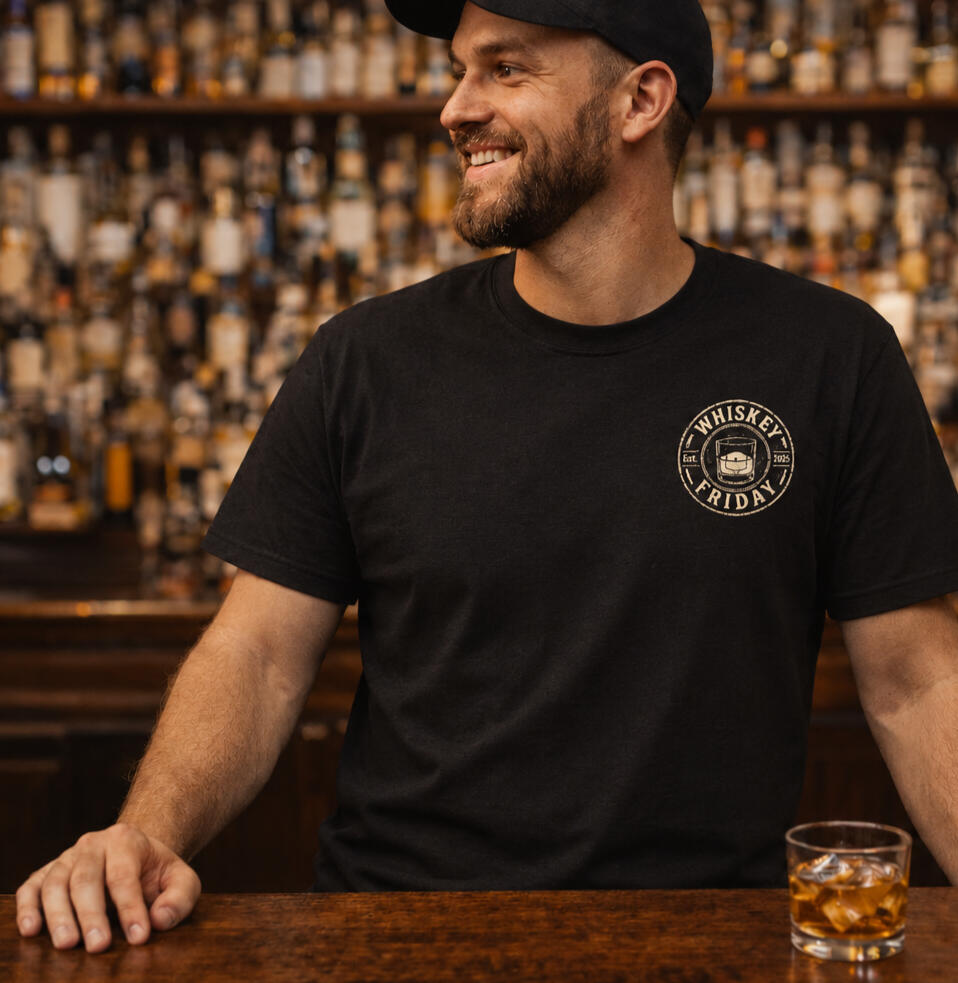 Whiskey Friday Distressed Front & Back Designs