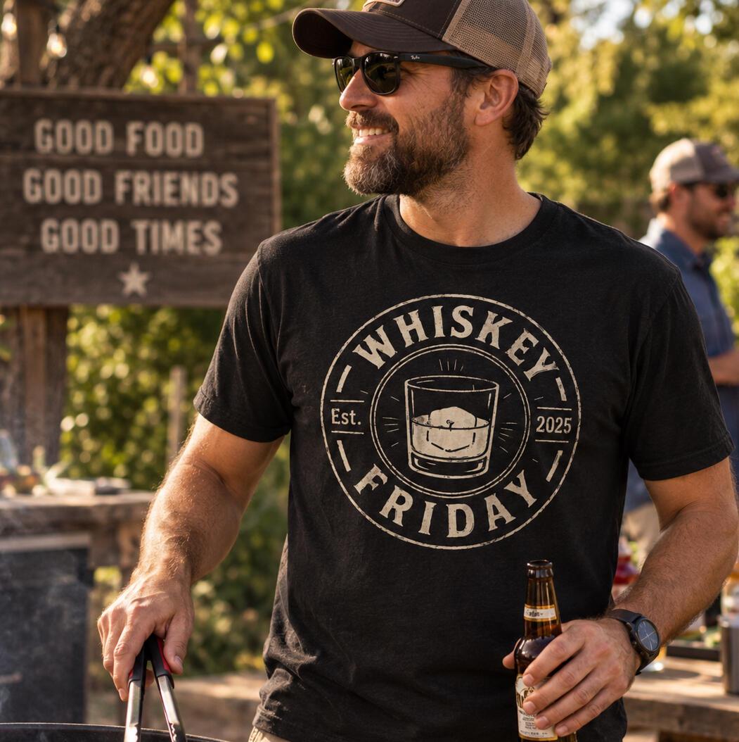 Whiskey Friday Distressed Logo